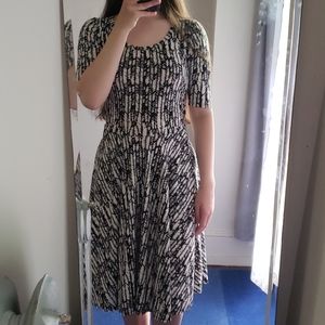 White and black Lularoe dress